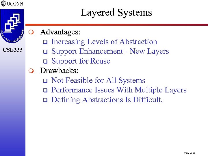 Layered Systems m CSE 333 m Advantages: q Increasing Levels of Abstraction q Support