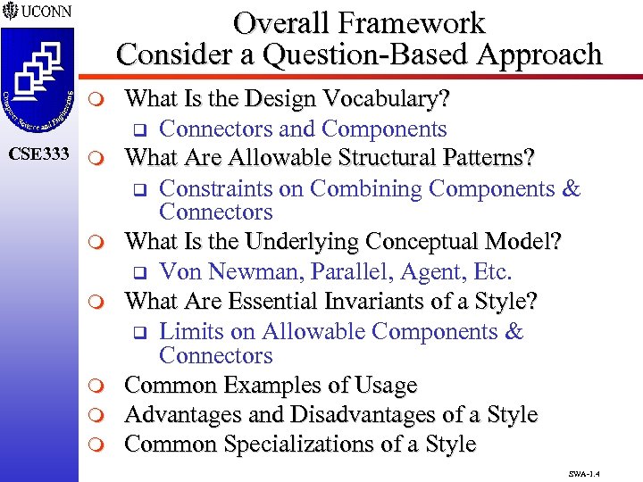 Overall Framework Consider a Question-Based Approach m CSE 333 m m m What Is