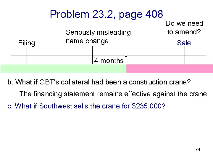 Problem 23. 2, page 408 Filing Seriously misleading name change Do we need to