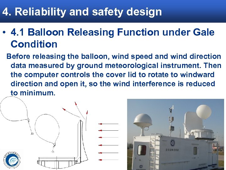 4. Reliability and safety design • 4. 1 Balloon Releasing Function under Gale Condition