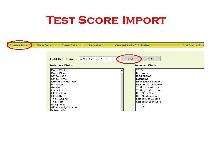 Test Score Import 