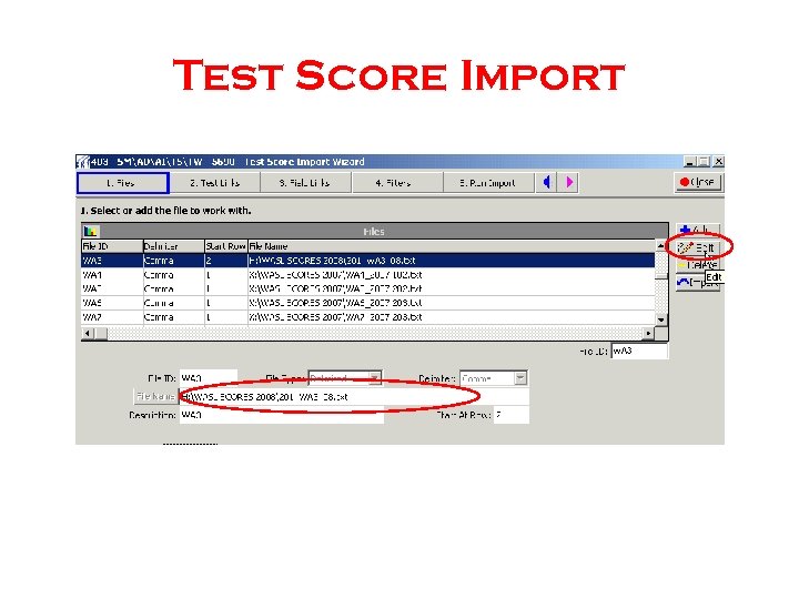 Test Score Import 
