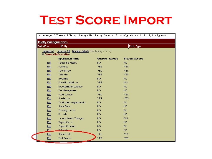 Test Score Import 