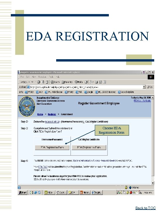 EDA REGISTRATION Choose EDA Registration Form Back to TOC 