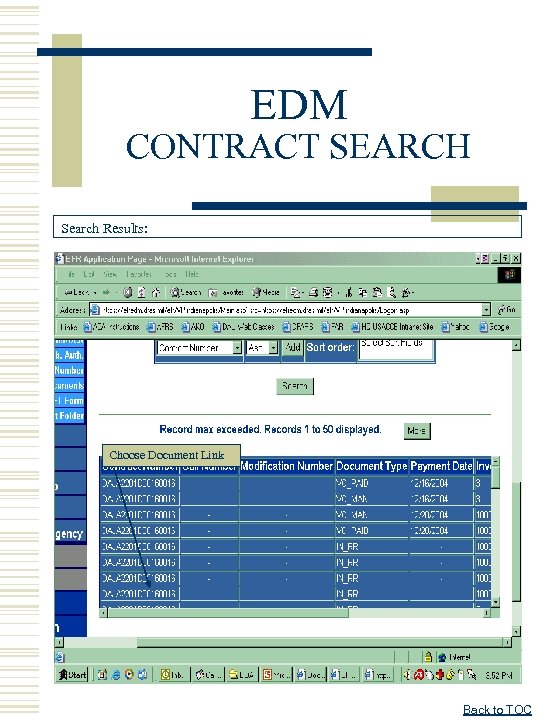 EDM CONTRACT SEARCH Search Results: Choose Document Link Back to TOC 