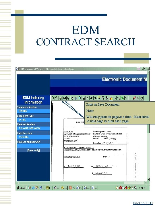 EDM CONTRACT SEARCH Print or Save Document Note: Will only print on page at