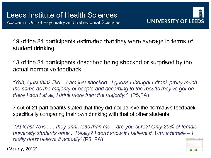 Leeds Institute of Health Sciences Academic Unit of Psychiatry and Behavioural Sciences 19 of