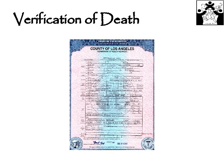 Verification of Death 