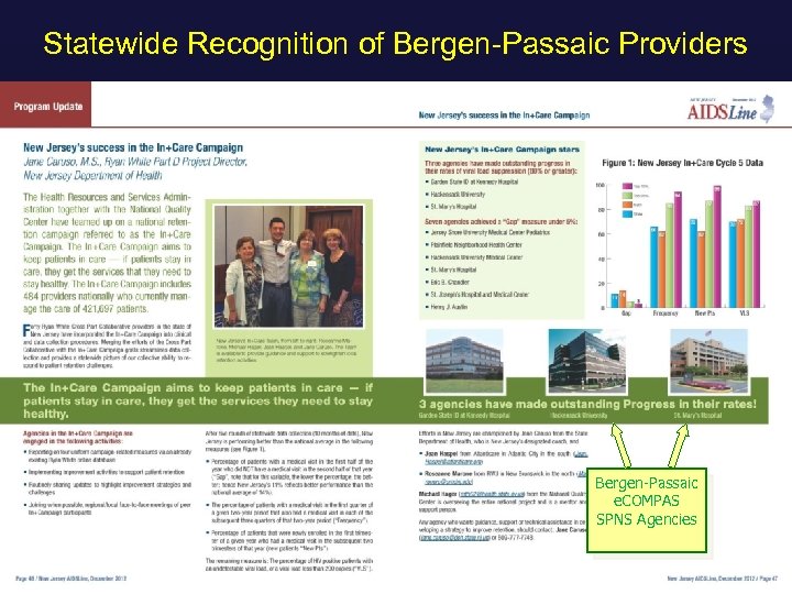 Statewide Recognition of Bergen-Passaic Providers Bergen-Passaic e. COMPAS SPNS Agencies 