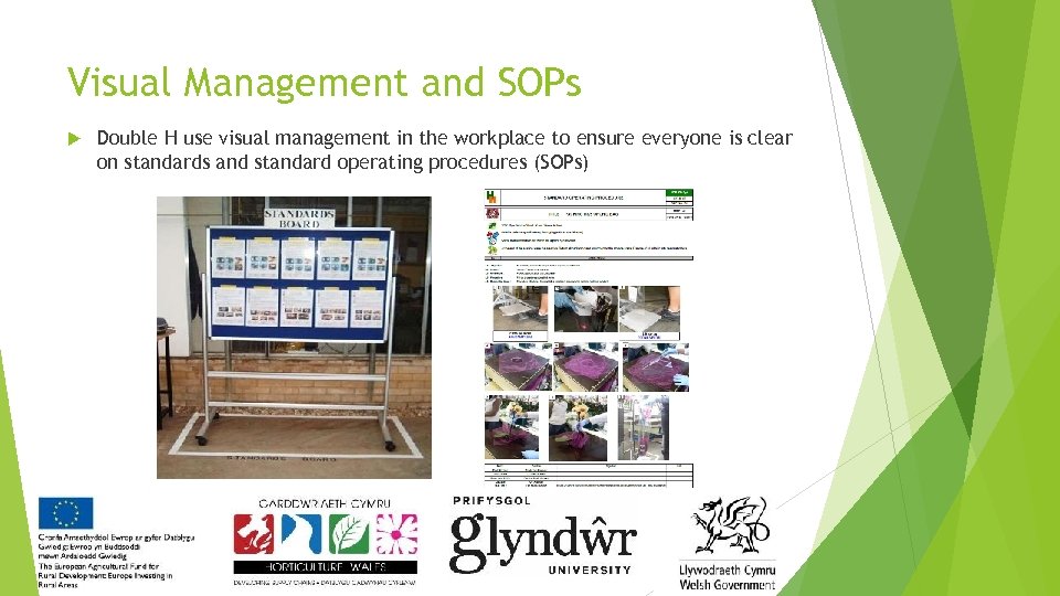 Visual Management and SOPs Double H use visual management in the workplace to ensure