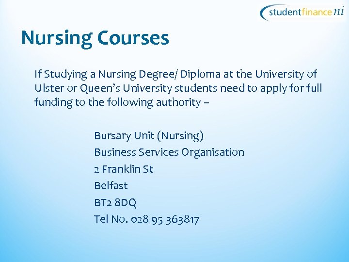 Nursing Courses If Studying a Nursing Degree/ Diploma at the University of Ulster or