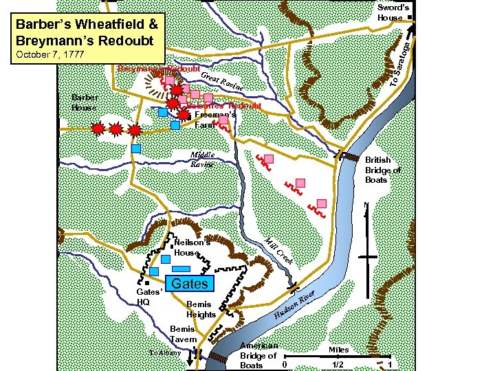 Sword’s House oga Barber’s Wheatfield & Breymann’s Redoubt Gre at R Barber House To