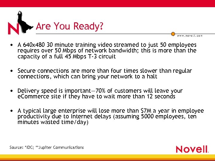 Are You Ready? • A 640 x 480 30 minute training video streamed to