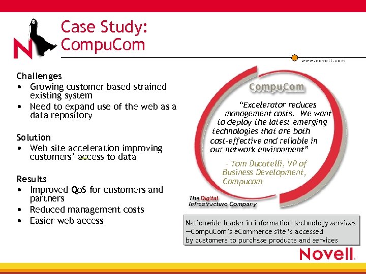 Case Study: Compu. Com Challenges • Growing customer based strained existing system • Need