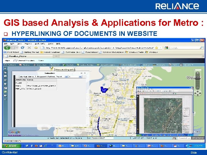 GIS based Analysis & Applications for Metro : q HYPERLINKING OF DOCUMENTS IN WEBSITE