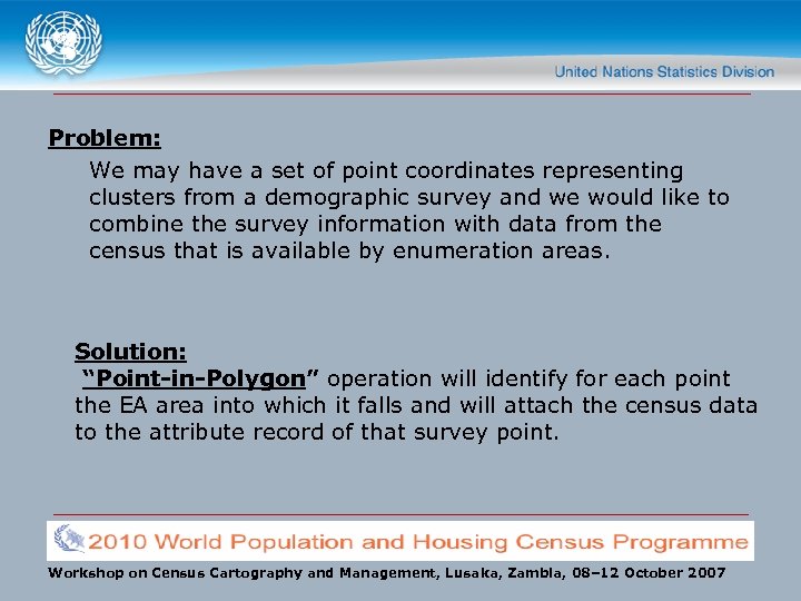 Problem: We may have a set of point coordinates representing clusters from a demographic