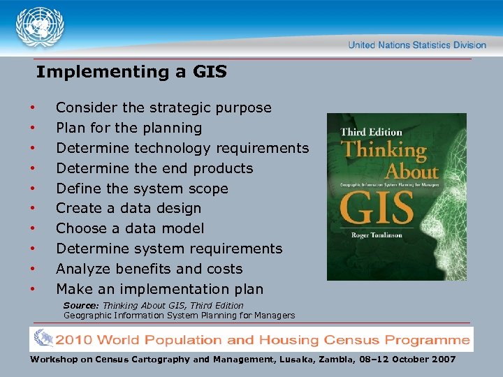 Implementing a GIS • • • Consider the strategic purpose Plan for the planning