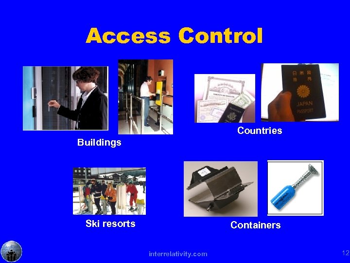 Access Control Countries Buildings Ski resorts Containers interrelativity. com 12 