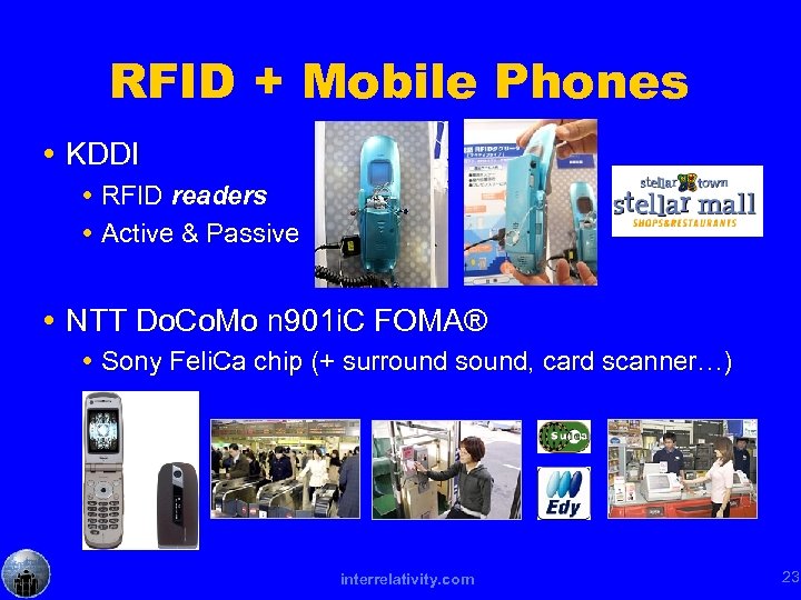 RFID + Mobile Phones KDDI RFID readers Active & Passive NTT Do. Co. Mo