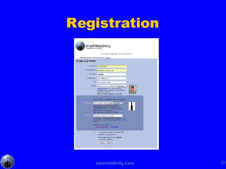 Registration interrelativity. com 30 