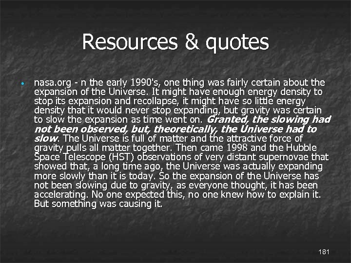 Resources & quotes • nasa. org - n the early 1990's, one thing was