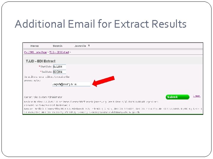 Additional Email for Extract Results 