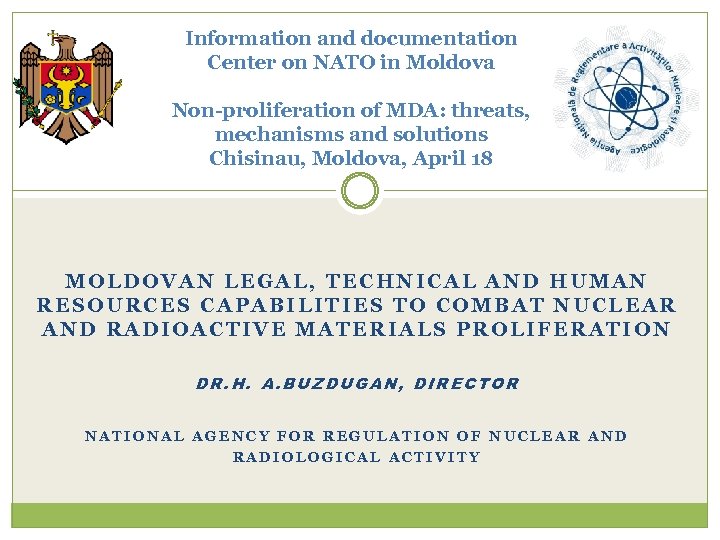 Information and documentation Center on NATO in Moldova Non-proliferation of MDA: threats, mechanisms and