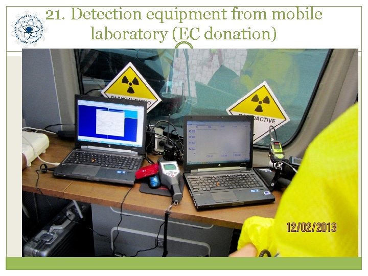 21. Detection equipment from mobile laboratory (EC donation) 