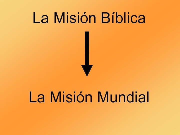 La Misión Bíblica La Misión Mundial 