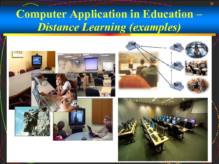 36 Computer Application in Education – Distance Learning (examples) 