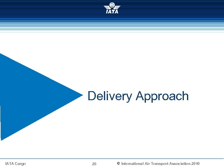 Delivery Approach IATA Cargo 20 Ó International Air Transport Association 2010 