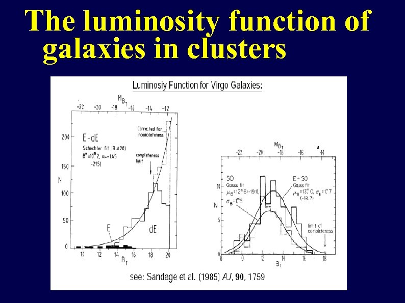 The luminosity function of galaxies in clusters 