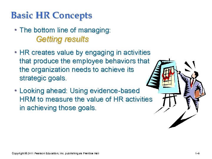 Basic HR Concepts • The bottom line of managing: Getting results • HR creates