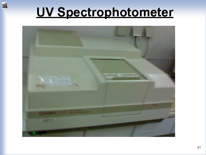 UV Spectrophotometer 21 