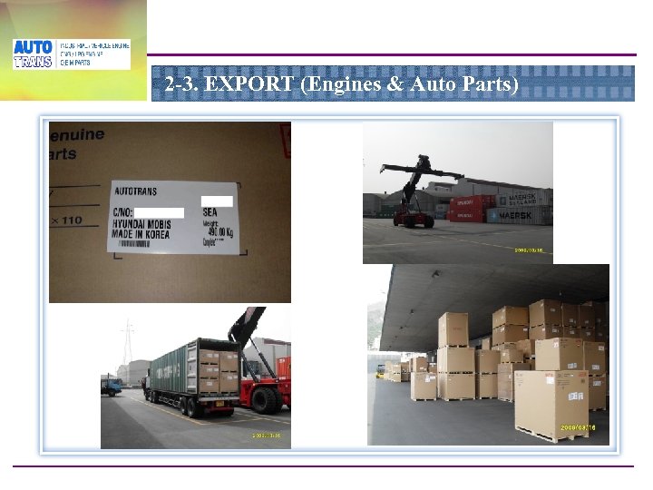 2 -3. EXPORT (Engines & Auto Parts) 