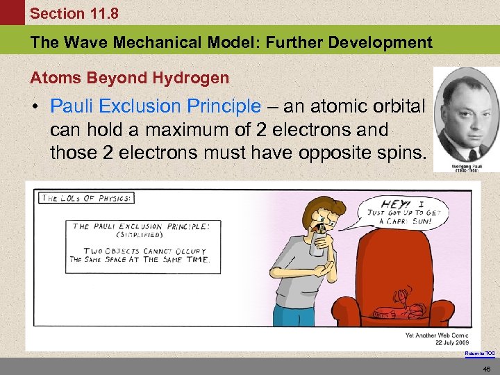 Section 11. 8 The Wave Mechanical Model: Further Development Atoms Beyond Hydrogen • Pauli