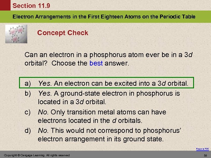 Section 11. 9 Electron Arrangements in the First Eighteen Atoms on the Periodic Table