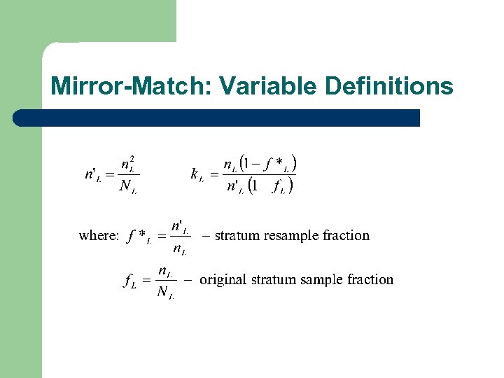 Mirror-Match: Variable Definitions 