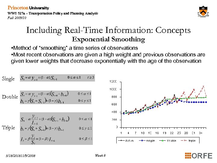 WWS 527 a – Transportation Policy and Planning Analysis Fall 2009/10 Including Real-Time Information: