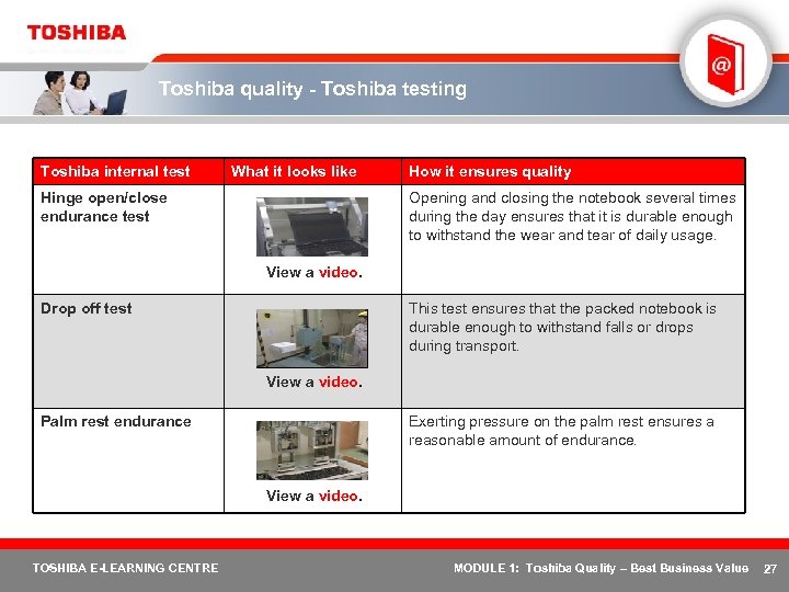 Toshiba quality - Toshiba testing Toshiba internal test What it looks like Hinge open/close