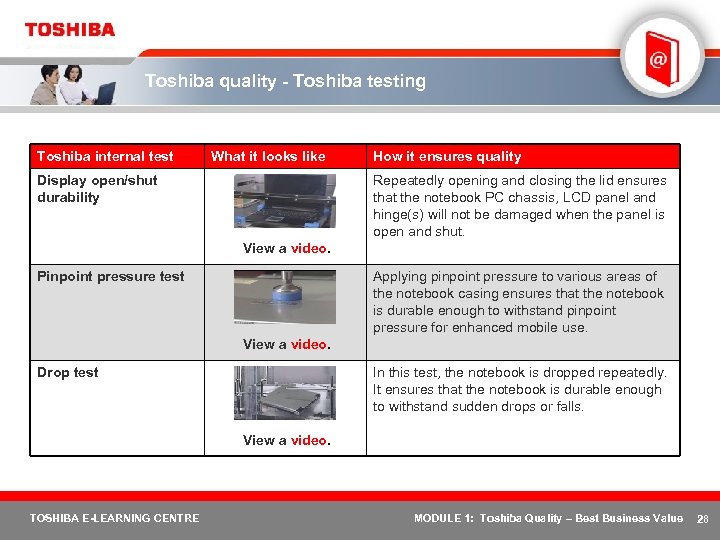 Toshiba quality - Toshiba testing Toshiba internal test What it looks like Display open/shut