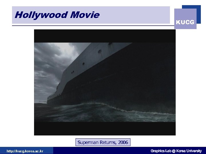 Hollywood Movie KUCG Superman Returns, 2006 http: //kucg. korea. ac. kr Graphics Lab @