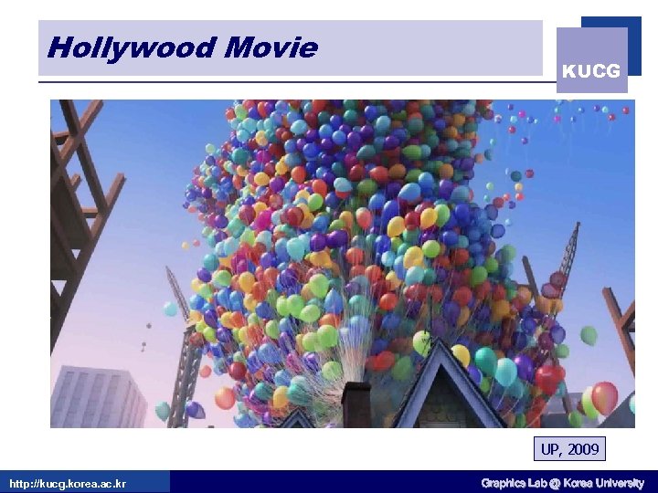 Hollywood Movie KUCG UP, 2009 http: //kucg. korea. ac. kr Graphics Lab @ Korea