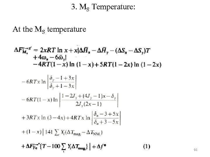 3. MS Temperature: At the MS temperature 91 