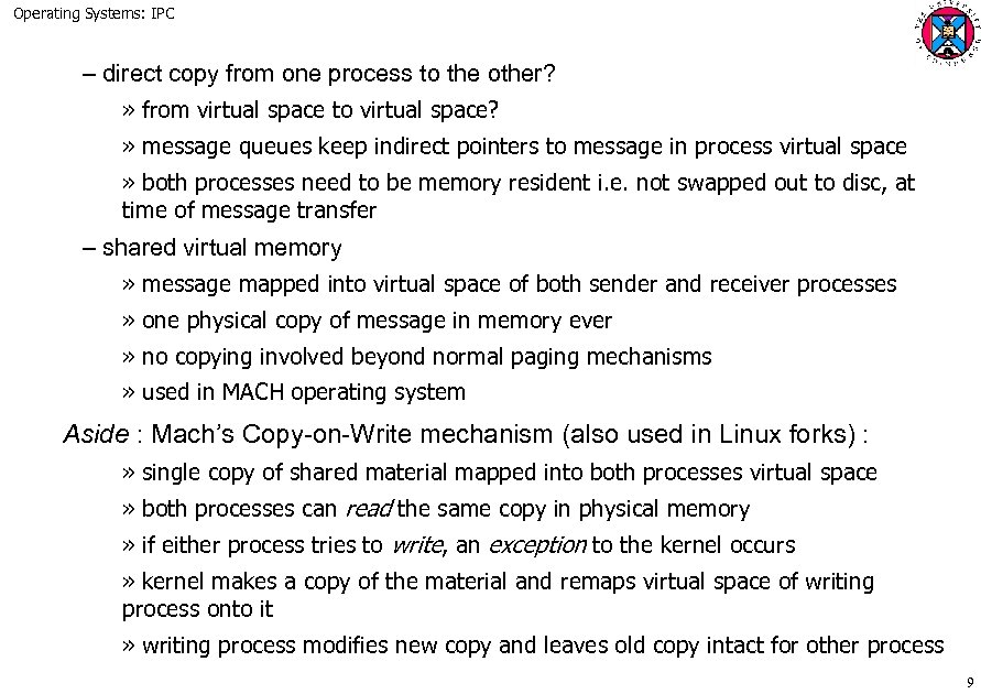 Operating Systems: IPC – direct copy from one process to the other? » from