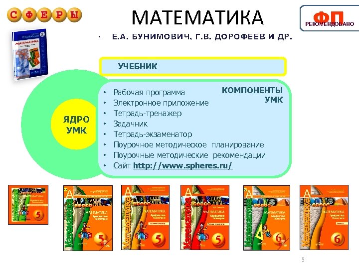 Бунимович вероятность 10 класс. УМК Бунимович 5 класс ФГОС. УМК сферы математика Бунимович. Основной компонент (ядро) УМК.. Знак ФГОС на учебниках.