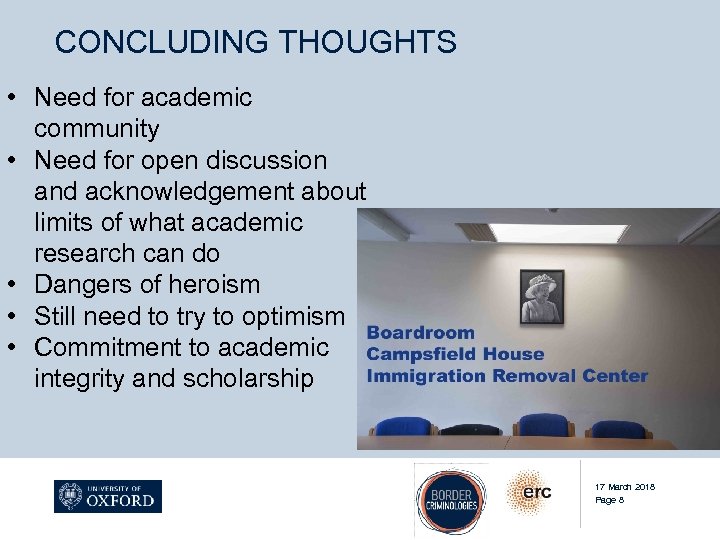 CONCLUDING THOUGHTS • Need for academic community • Need for open discussion and acknowledgement