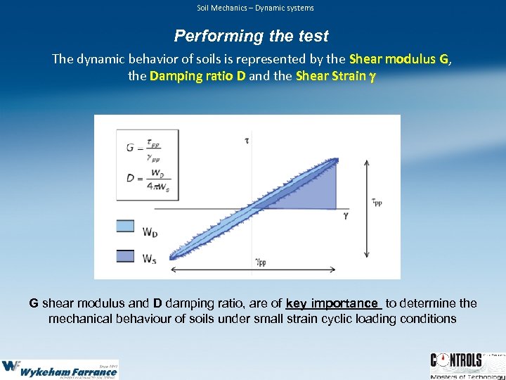 Soil Mechanics – Dynamic systems Performing the test The dynamic behavior of soils is