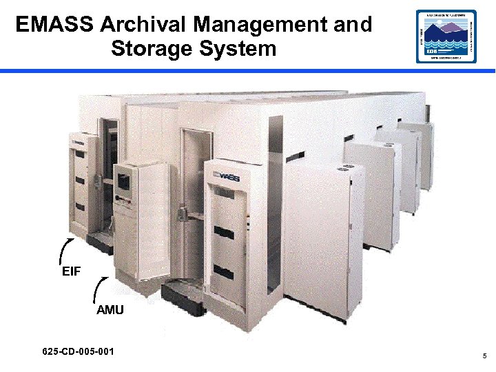 EMASS Archival Management and Storage System EIF AMU 625 -CD-005 -001 5 