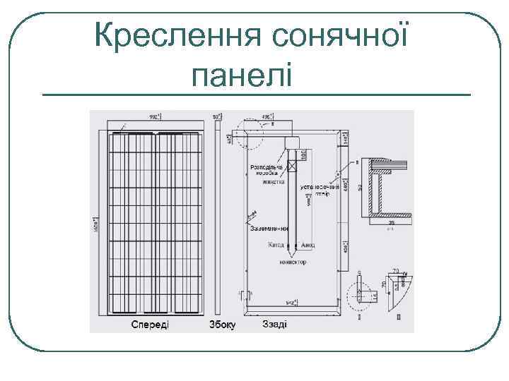 Креслення сонячної панелі 